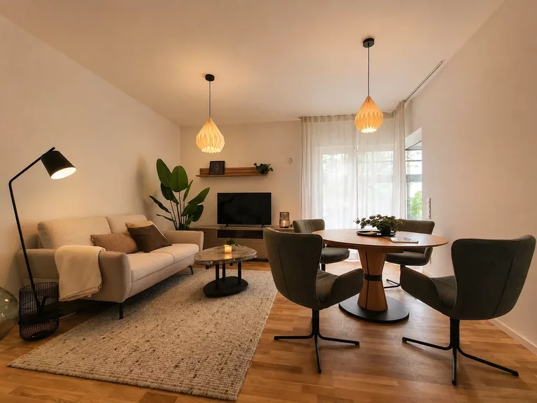 Beispiel Wohnzimmer hyggl - KI-optimiert